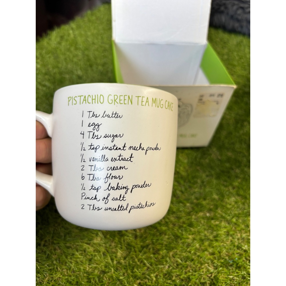 About Face Designs Pistachio Green Tea Mug Cake Recipe Novelty‎ Coffee Cup